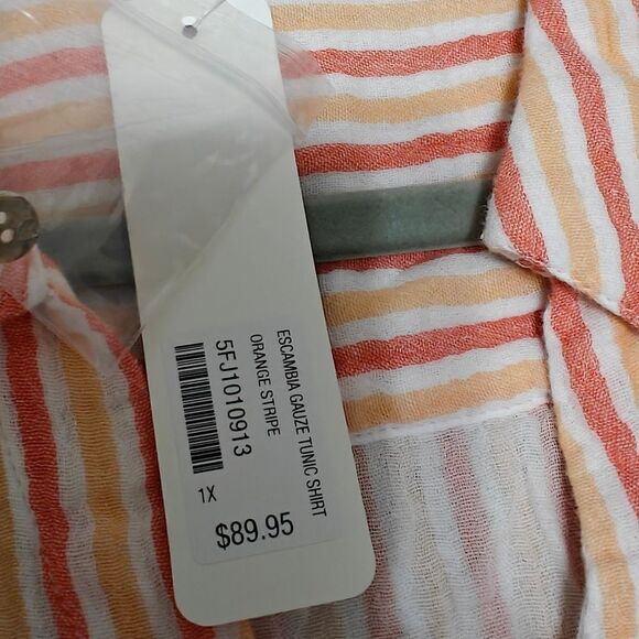 NWT SOFT SURROUNDINGS ESCAMBIA GAUZE TUNIC SHIRT SIZE 1X - Picture 8 of 8